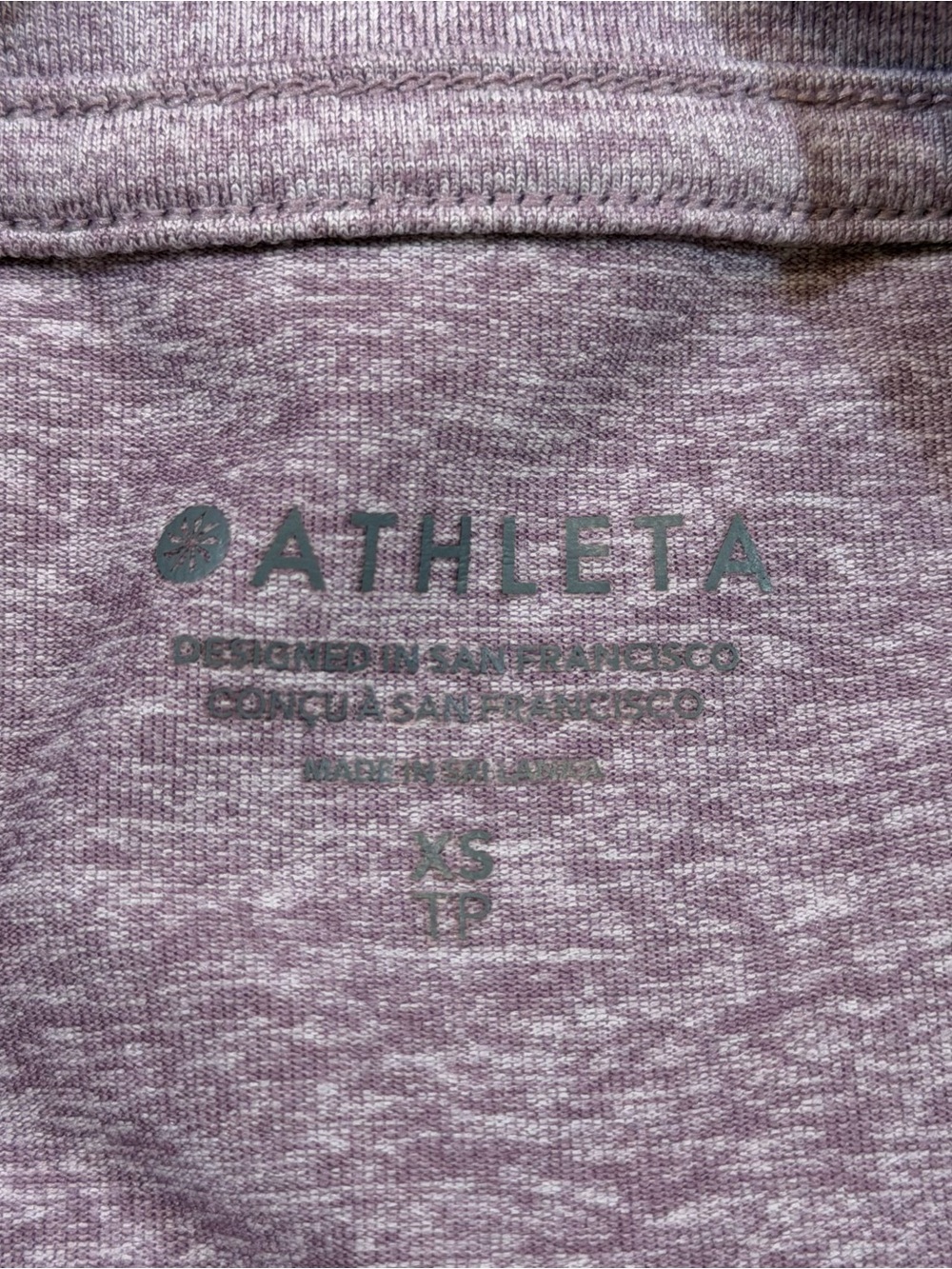 Athleta Uptempo long-sleeve top Sweatshirt heathered purple - Picture 6 of 7